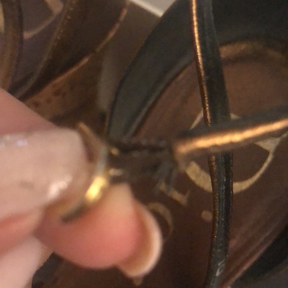 Dior wedged shoes 7.5 37.5 bronze gold gloss cork wedge authentic - Picture 16 of 16